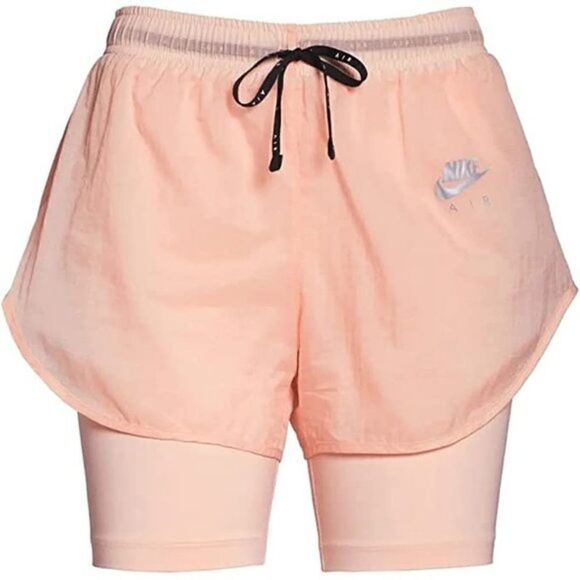 Nike Air Max 2 In 1 Running Shorts Women's Size XL Pink Silver Compression Tight - Picture 16 of 16